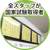 全スタッフ国家試験取得者